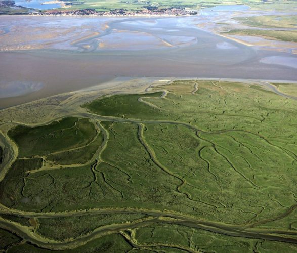 Vue aérienne de la Baie de Somme