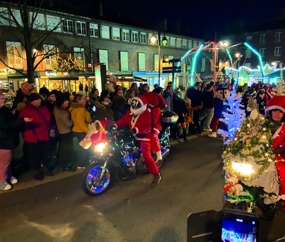 Motard père noël