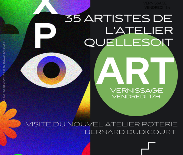 Multicolore Moderne Abstrait Formes Géométriques Evènement Annonce Exposition Art Affiche Poster – 1